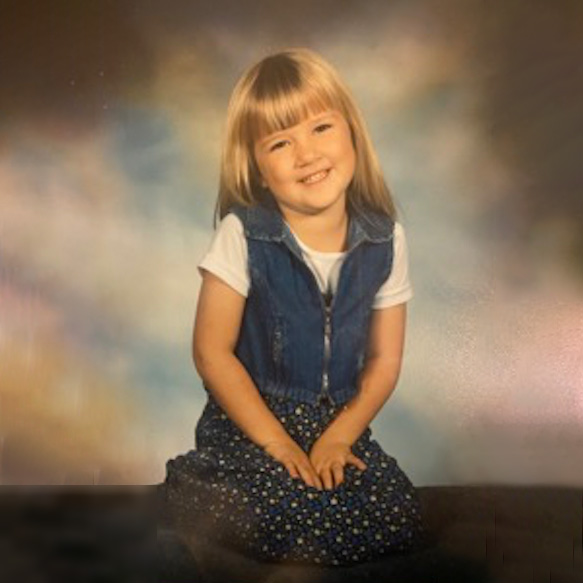 Studio photo of Tori as a child